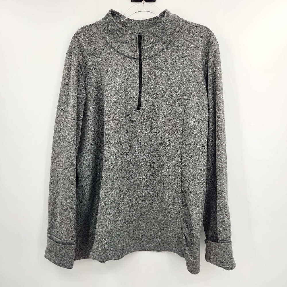 Maurices In Motion Quarter Zip Pullover Sweatshirt Womens Size 3X Gray